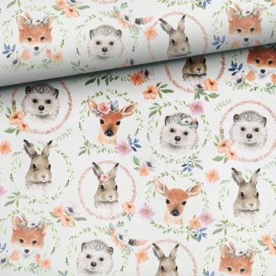 Tecido guirlandas com bichinhos