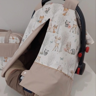 Tapa ovo | Tapa vento | proteção sol | babycoque | Floresta encantada | Personalizado