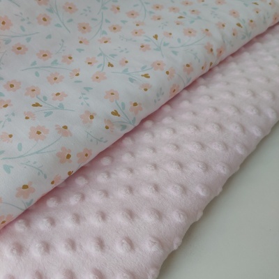 Colcha sweet flowers | rosa | next to me | mini berço | baby hug | manta | mantinha