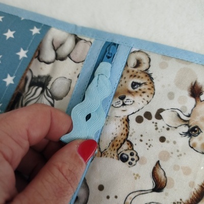 Porta documentos personalizado | Coleção baby safari | bolsa para boletins de saúde