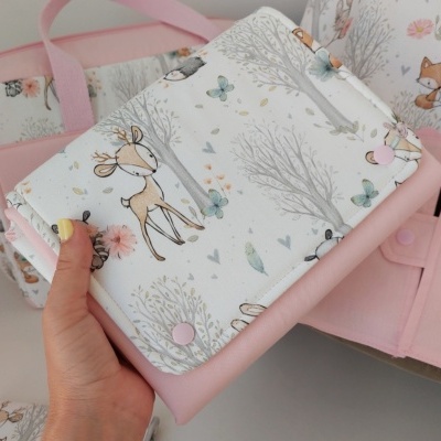 Muda fraldas portátil | personalizado |Floresta encantada