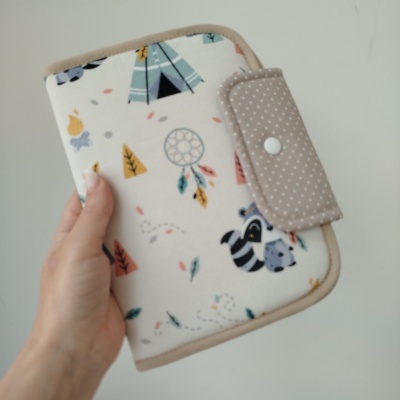 Porta documentos | bolsa boletins | Porta boletins | boho areia