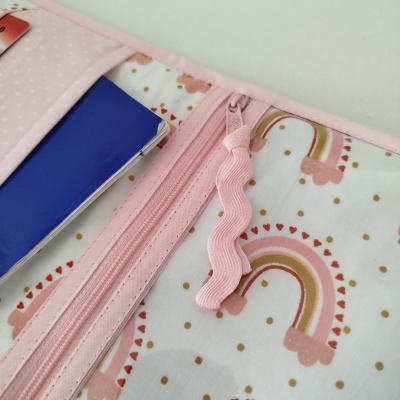 Porta documentos | bolsa boletins | Porta boletins | arco íris