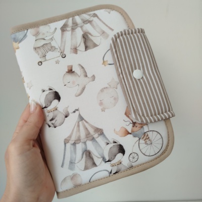 Porta documentos | bolsa boletins | Porta boletins | Circus com riscas