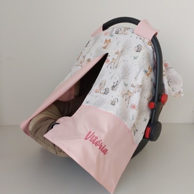 Tapa ovo | Tapa vento | proteção sol | babycoque | Floresta encantada | Personalizado