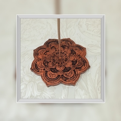 Queimador de incenso estilo envelhecido pintado á mão