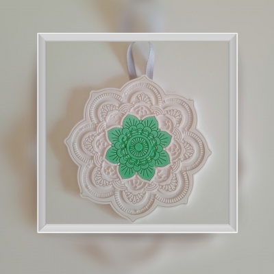 Mandala da saúde em cerâmica perfumada