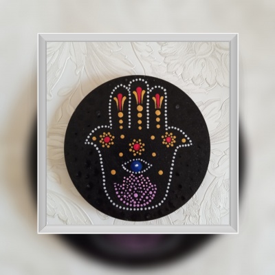 Base para copos Mandala Mão de Fátima