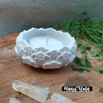 Porta velas em gesso perfumado