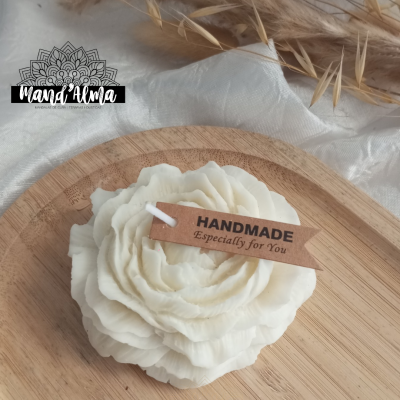 Peónia média em cera de soja