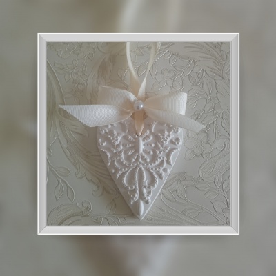 Coração Rendado gesso perfumado