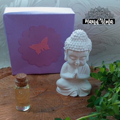 Buda da Gratidão em gesso perfumado