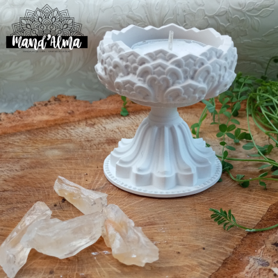 Castiçal em gesso perfumado