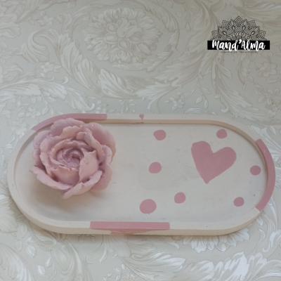 Base com rosa em gesso perfumado