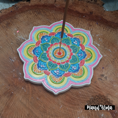 Queimador de incenso Mandala Estrela Solstício de Verão