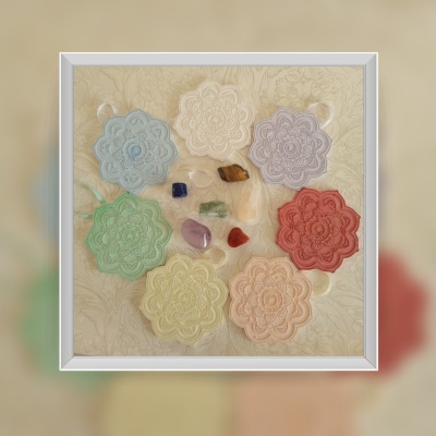 Conjunto de 7 Mandalas dos Chakras em cerâmica perfumada