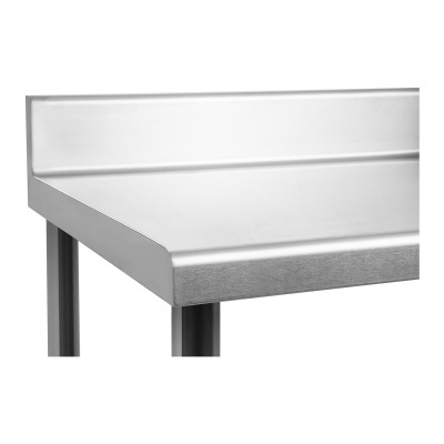 Mesa bancada de trabalho - aço inoxidável - 100 x 60 cm - 90 kg - com rebordo
