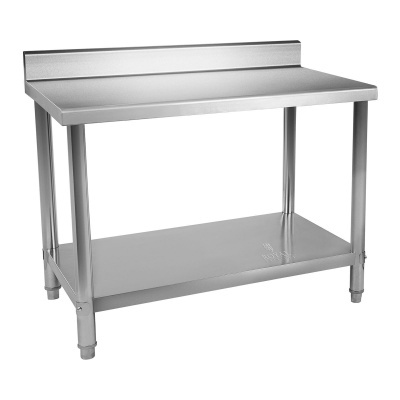 Mesa bancada de trabalho - aço inoxidável - 100 x 60 cm - 90 kg - com rebordo