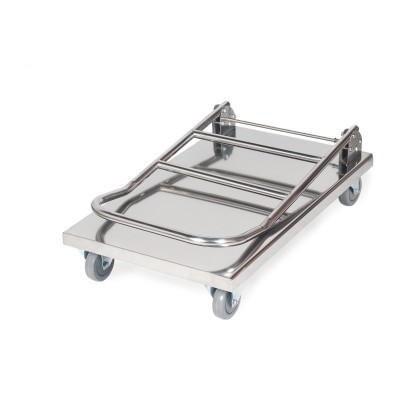 Carro de transporte dobrável em aço inox - até 330 kg