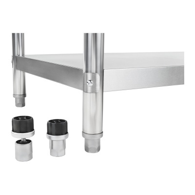 Mesa bancada de trabalho - aço inoxidável - 100 x 60 cm - 90 kg - com rebordo