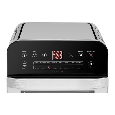 Mini forno eléctrico / Fritadeira de ar quente - 13 programas - 1600 W - 12 litros