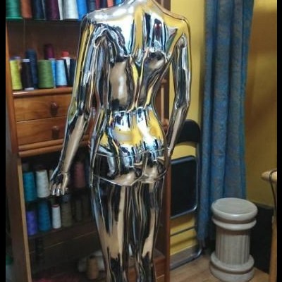 Manequim boneco Feminino Cor Prata