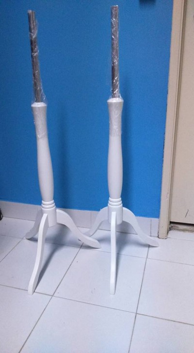 Base para busto de manequim em madeira cor branco