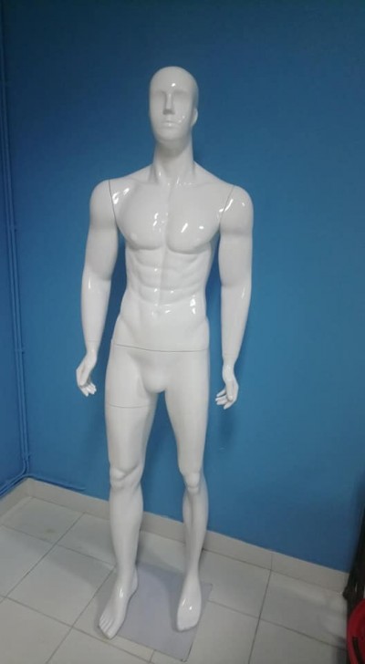 Manequim boneco Masculino Musculado com cabeça cor branco B12