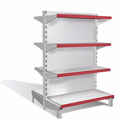 Ilha de Prateleira Estante - Dupla de Supermercado com 08 Prateleiras.