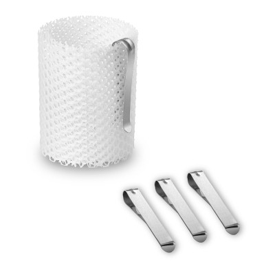 Rede para máquina de algodão doce - com 4 molas - Comprimento: 190 cm - Feito de plástico - Higiénico com - 4 molas