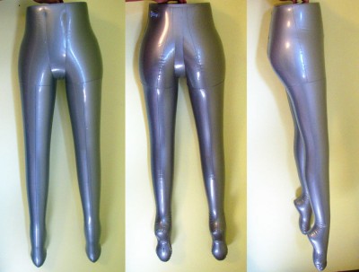 Pernas insuflável cor cinza feminino