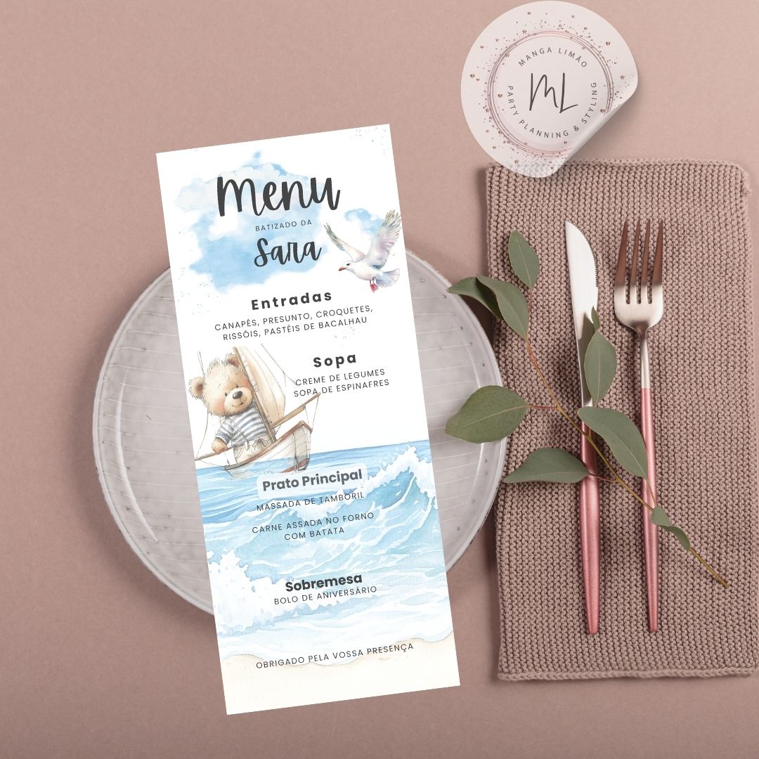 Menus Digitais Personalizados para Festa Infantil