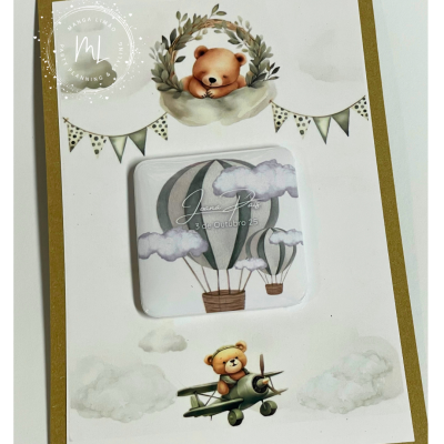 Postal 13x18 cm com Íman Personalizado – Tema Balão de Ar Quente