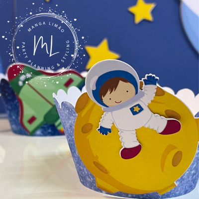 Cintas Cupcake Astronauta pack 6