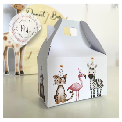 🌿 Caixas Lunch Box – Selva Encantada! 🐯🦒🐘🐵