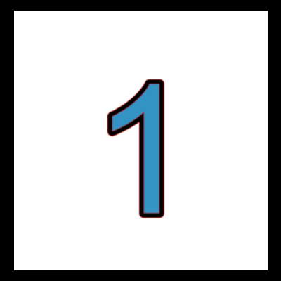 Número Azul e Preto