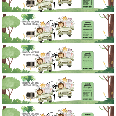 Rótulos Digitais Personalizados para Garrafas de Água