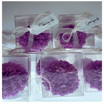 Vela de Sabão em Forma de Flor – Lembrança Perfumada para Festas e Eventos