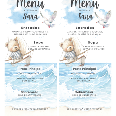 Menus Digitais Personalizados para Festa Infantil