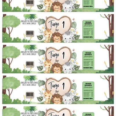 Rótulos Digitais Personalizados para Garrafas de Água