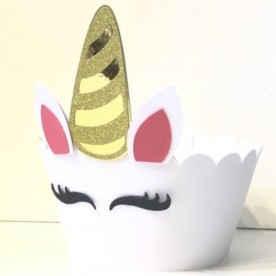 Cinta Cupcake unicórnio - Pack 8 unidades