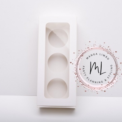 Caixa para 3 Bombons ou brigadeiros