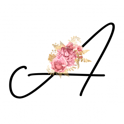 Caneca Monograma Flor Rosa