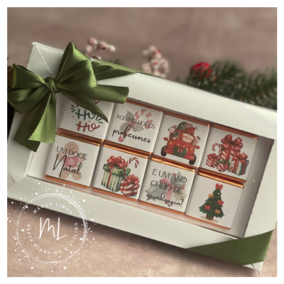 Caixa de Napolitanas de Chocolate com Motivos Natalícios – Um Doce Agradecimento aos Melhores Professores!