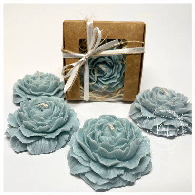 Vela Artesanal em Forma de Flor – Aroma a Canela