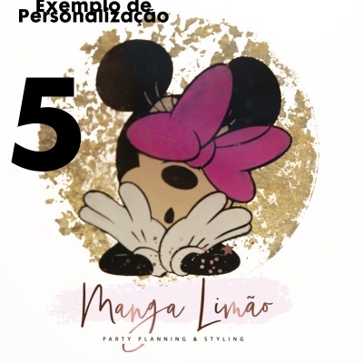 Topo de Bolo Minnie
