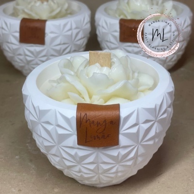 Vaso com uma Camélia