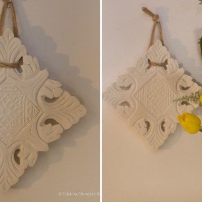 Placa em gesso perfumado