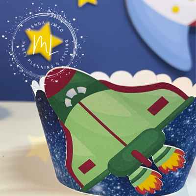 Cintas Cupcake Astronauta pack 6