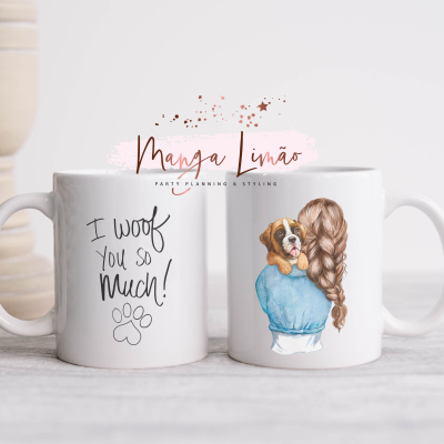 Caneca Menina com Cão